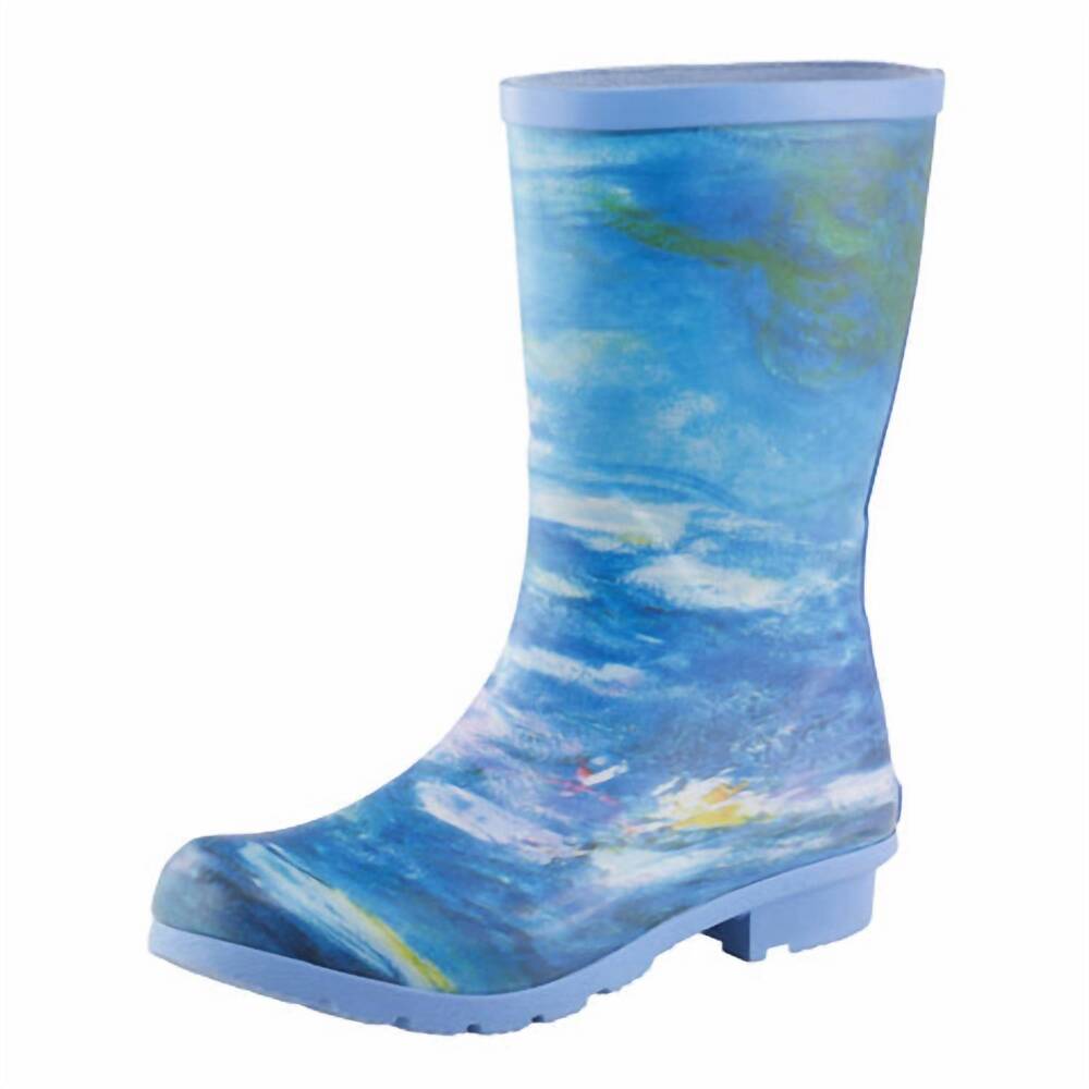 NEW GALLERIA ENTERPRISES, INC. women's monet mid-calf rain boots in water lilies
